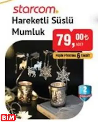 STARCOM HAREKETLİ SÜSLÜ MUMLUK